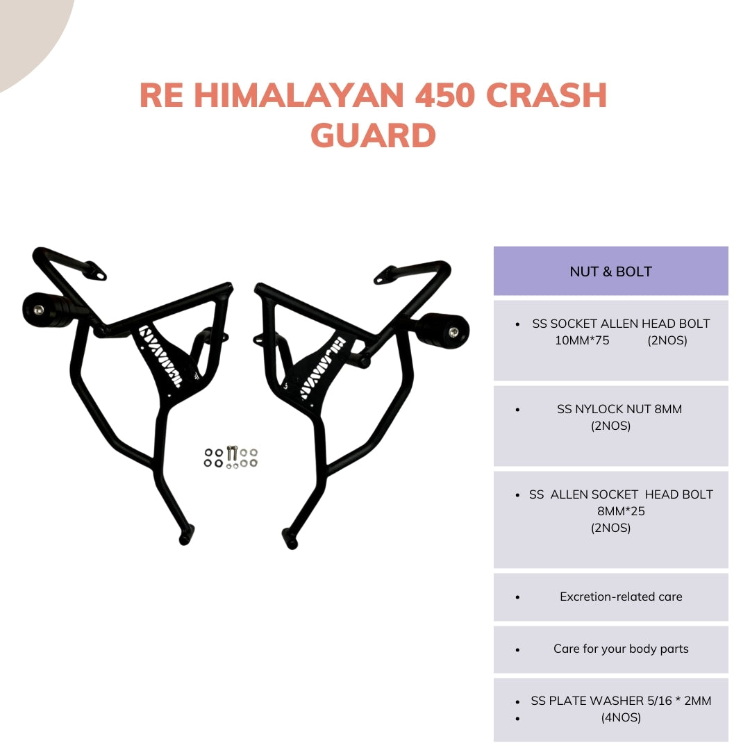 Himalayan 450 crash guard | CUSTOMIZED Jorjem traiL EDITION CRASH GUARDS